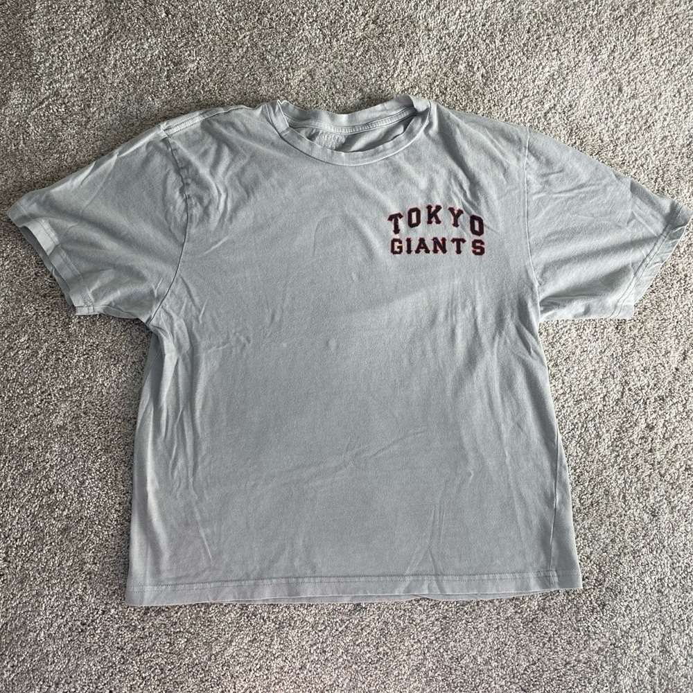 American Needle Tokyo Giants Gray Cotton Casual T-Shirt Unisex